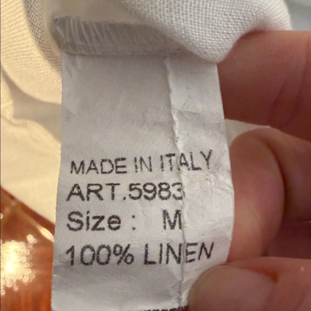 Viola White Linen-Blend Tunic Top - Picture 5 of 5